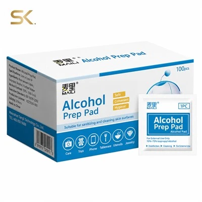 Tampon cu alcool 70%.
